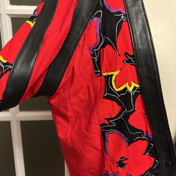 Vintage Linen & Leather blazer - Picture 2 of 10